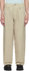 BLUEMARBLE BEIGE EMBROIDERED TROUSERS