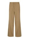 Bluemarble Beige Straight Pants In Neutrals
