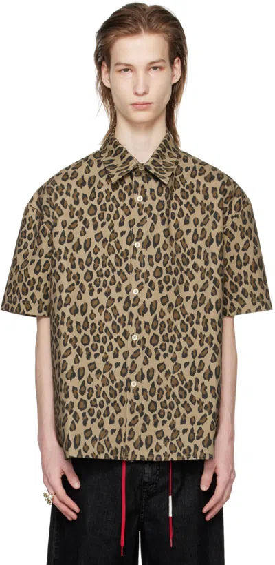 BLUEMARBLE BROWN LEOPARD SHIRT