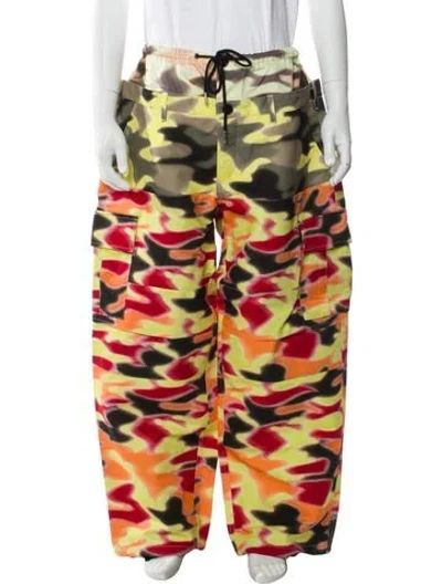 Pre-owned Bluemarble Camouflage Print Joggers In Yellow