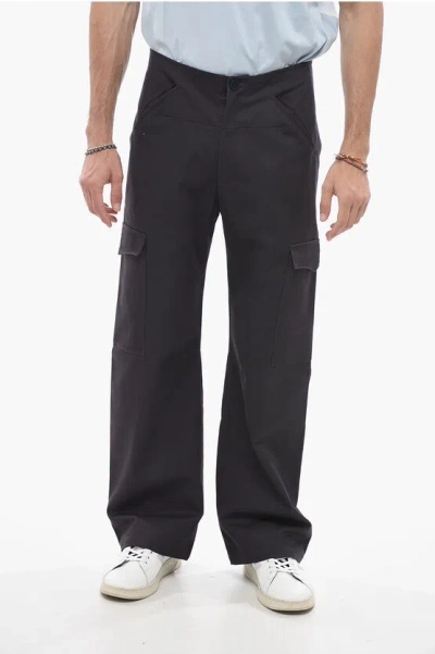 Bluemarble Navy Straight-leg Cargo Trousers