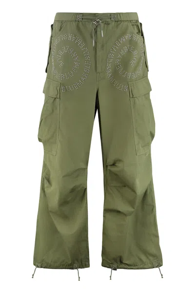 Bluemarble Cotton Cargo-trousers In Green