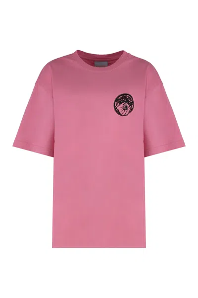 Bluemarble Cotton Crew-neck T-shirt In Pink