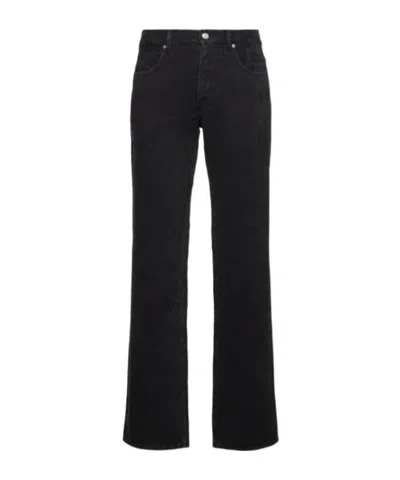 Bluemarble Denim Jacquard Bootcut Jeans In Black