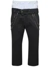 Bluemarble Double Layer Boxer Cropped Trousers In Black