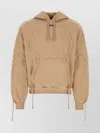 Bluemarble Drawstring Hood Cotton Sweatshirt In Brown