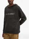 Bluemarble Embellish-logo Hooded Sweatshirt In Black
