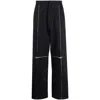 Bluemarble High Waist Cotton Trousers In Black