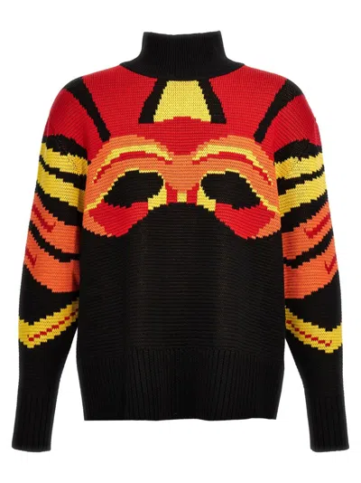 BLUEMARBLE JACQUARD WOOL SWEATER FEATURING BOLD TIGER GRAPHIC