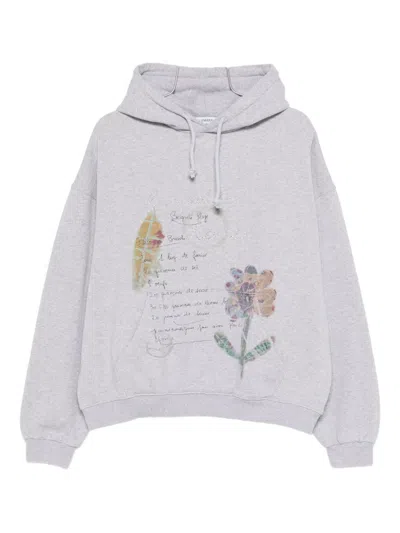 Bluemarble Le Quatre Heures Printed Hoodie In Gray