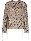 Bluemarble Abstract-pattern Drawstring-hem Jumper