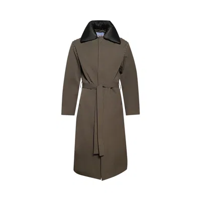 Pre-owned Bluemarble Long Car Coat 'khaki' | Brown | Men's Size Xl