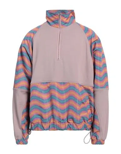 Bluemarble Man Sweatshirt Lilac Size L Polyester, Cotton In Purple