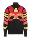 Bluemarble Jacquard Wool Sweater Featuring Bold Tiger Graphic In Black
