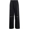 Bluemarble High Waist Cotton Trousers In Black