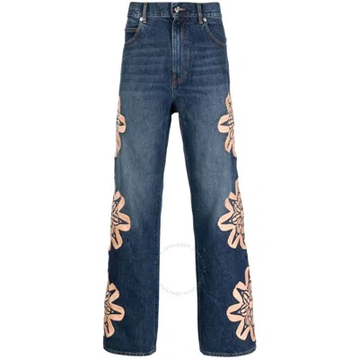 Bluemarble Blue Embroidered Jeans