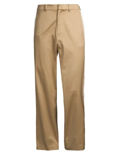 Bluemarble Men's Cotton Flat-front Suit Pants In Beige