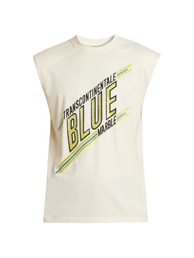 Bluemarble Men's Padded Shoulder Sleeveless T-shirt In Neutral