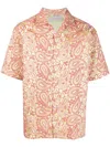 Bluemarble Embroidered Paisley Print Shirt In Red