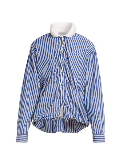 Bluemarble Men's Striped Pillow Shirt In Blue