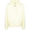 Bluemarble Fleeced-cotton Hoodie With Patch Pocket In Yellow