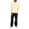 Bluemarble Fleeced-cotton Hoodie With Patch Pocket In Yellow