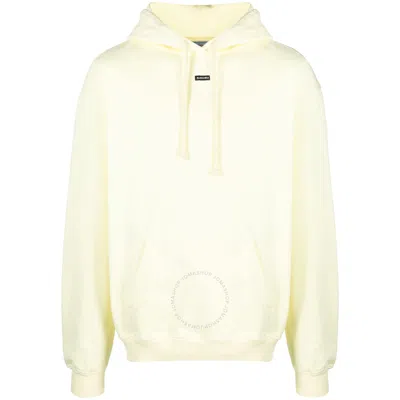 BLUEMARBLE BLUEMARBLE MEN'S TENDER YELLOW "LOST IN" PRINT HOODIE
