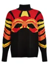 Bluemarble Multicolor Jacquard Sweater In Black