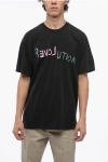 Bluemarble Solid Color Revolution Crewneck T-shirt With Frontal Print