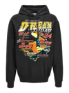 Bluemarble Hoodie 'motorcycle' Graphic Print In Black