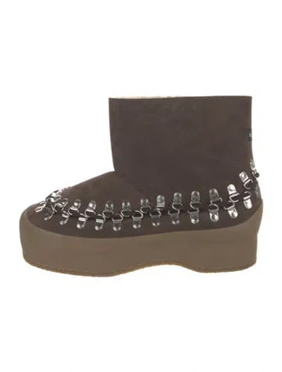 Pre-owned Bluemarble Suede Boots In Brown