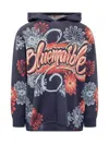 Bluemarble Graphic-print Hoodie In Blue