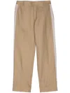 Bluemarble Tape-detailing Straight-leg Trousers In Neutrals