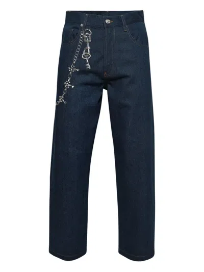 Bluemarble Trompe L'oeil Jeans In Blue