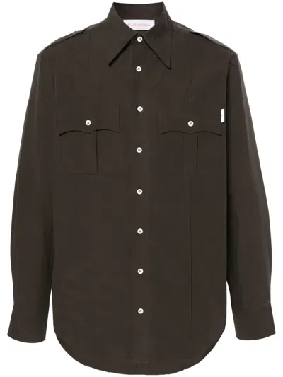 Bluemarble Utilitarian Poplin Shirt In Grey