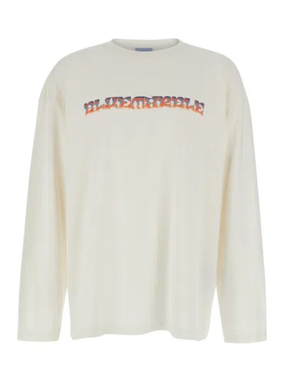 BLUEMARBLE WHITE LONG SLEEVES T-SHIRT