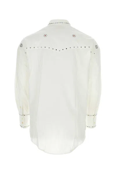 Bluemarble White Poplin Shirt In Wht