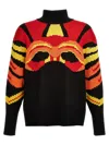 Bluemarble Multicolor Jacquard Sweater In Black
