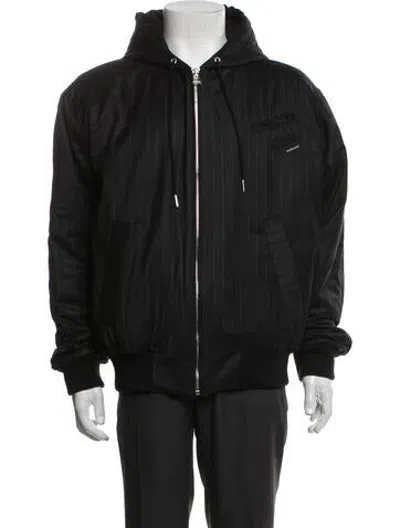 Pre-owned Bluemarble Wool Striped Bomber Jacket W/ Tags In Black