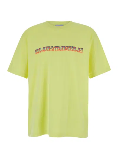 BLUEMARBLE YELLOW TRIPPY LEAVES PRINT T-SHIRT