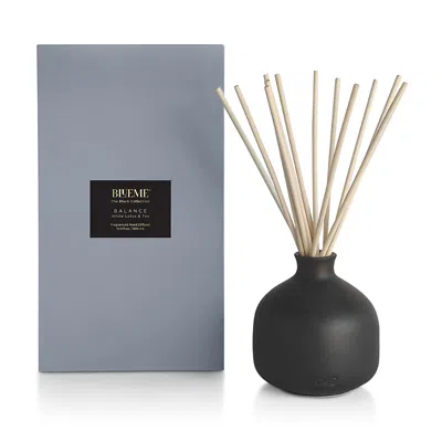 Blueme Balance White Lotus & Tea Large Ceramic Diffuser 16.9 Fl. Oz. In Black