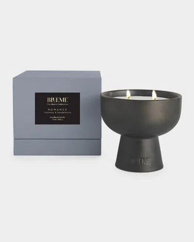 Blueme Blk Romance Medium Candle - Oakmoss & Sandalwood In Black
