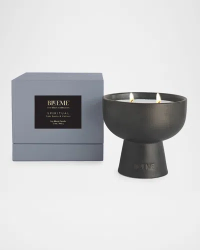 Blueme Blk Spiritual Medium Candle - Palo Santo & Vetiver In Black