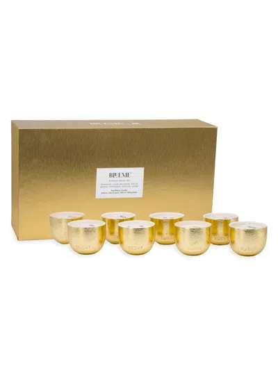 Blueme Gold Holiday 8-piece Votive Candle Set