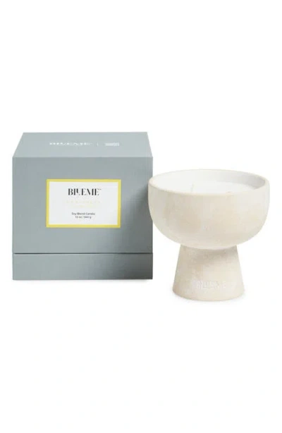 Blueme Happiness Medium Ceramic Candle In Neutral