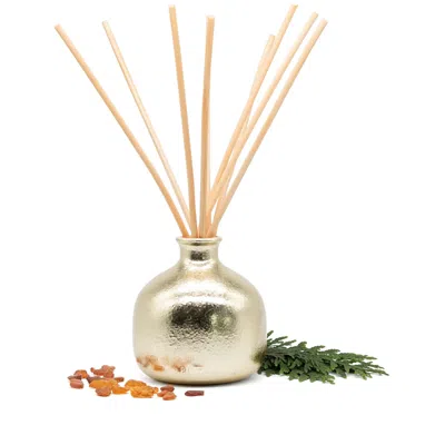 Blueme Holiday Festive Noble Fir & Amber Large Diffuser In Gold