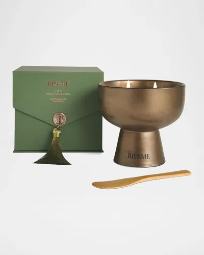 Blueme Joy Black Plum &amp; Cassis Scented Candle In Brown