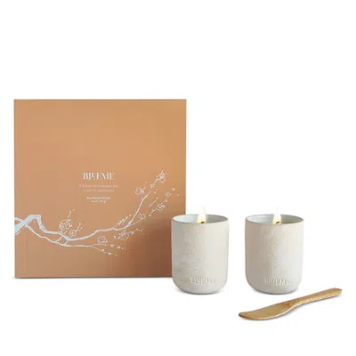 Blueme Mother's Day 2 Piece Mini Candle Set In White