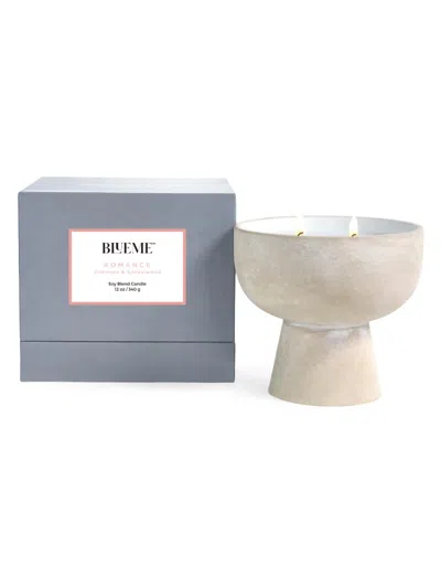 Blueme Romance Oakmoss & Sandalwood Ceramic Candle In Blue