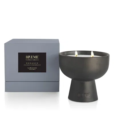 Blueme Romance Oakmoss & Sandalwood Medium Ceramic Candle 12 Oz. In Black